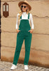 Alpine Green Womens Overalls Corduroy Bib Adjustable Straps Fashion Jumpsuit Overall for Women with Pocket