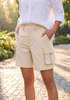LookbookStore Women's Turtledove High Waist Cargo Shorts, 7