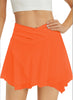 Fluorescent orange swimsuit half skirt