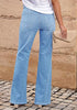 Cool Blue High Waisted Ripped Flare Jeans for Women Distressed Bell Bottom Jeans Wide Leg Pants