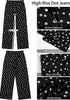 LookbookStore Wide Leg Jeans for Women High Waisted Polka Dot Stretch Denim Pants | Polka Dot, 90s Baggy Straight, High Rise, 29.5 Inch Inseam, Stretchy Jean Pants, Classic 5 Pockets, Business Casual Outfits