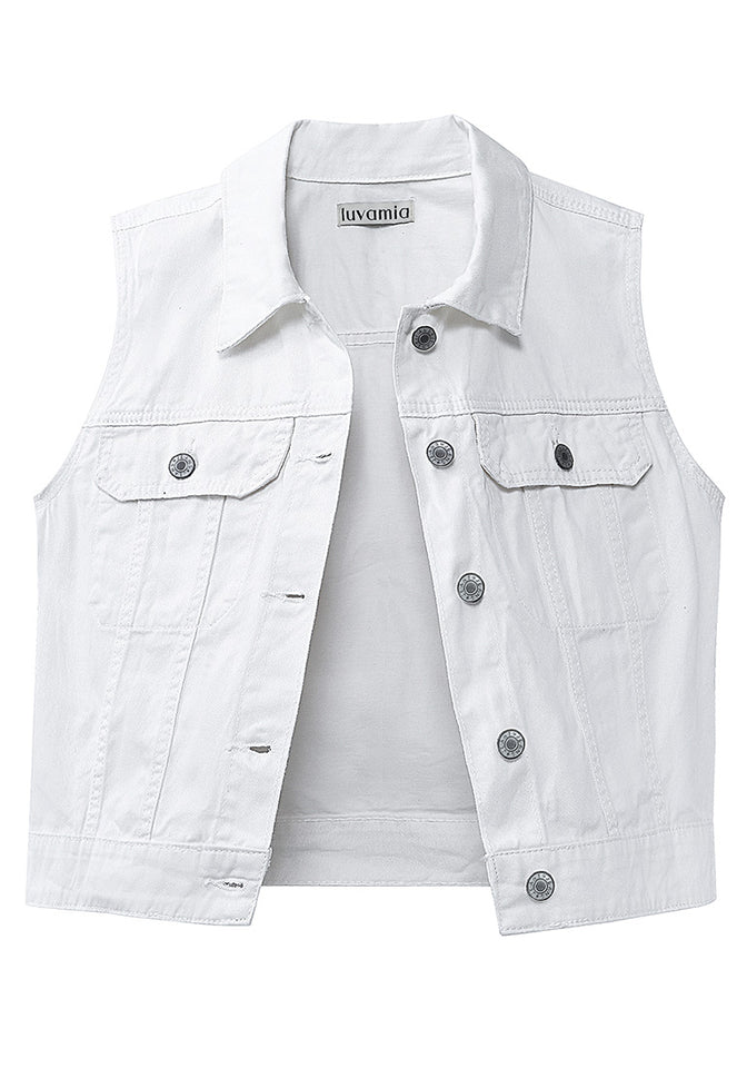 Aritzia | Jackets & Coats | Talula Womens Denim Vest Est 994 Cotton Size  Small White Sleeveless | Poshmark