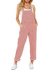 Tawny Orange Women's Casual Stretch Denim Bib Overalls Pants Pocketed Jeans Jumpsuits