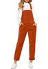 Rust Womens Overalls Corduroy Bib Adjustable Straps Fashion Jumpsuit Overall for Women with Pocket
