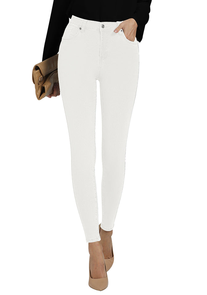 Off-white Women's Classic Stretch Pants Trouser Skinny High Waist Deni –  Lookbook Store