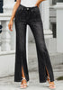 Proper Black Women's Brief High Waisted Flex Breathable Straight Leg Denim Pant
