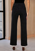 Soft Black Women's Baggy Denim High Waisted Straight Leg Fleece Lined Winter Pants