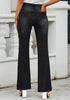 Proper Black Women's Brief High Waisted Flex Breathable Straight Leg Denim Pant