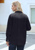 Washed Black Women's Trendy Long Denim Jackets Oversized Shackets with Pockets
