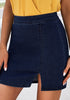 Lapis Loft Women's Brief Pencil High Waist Bodycon Denim Mini Slit Skirts