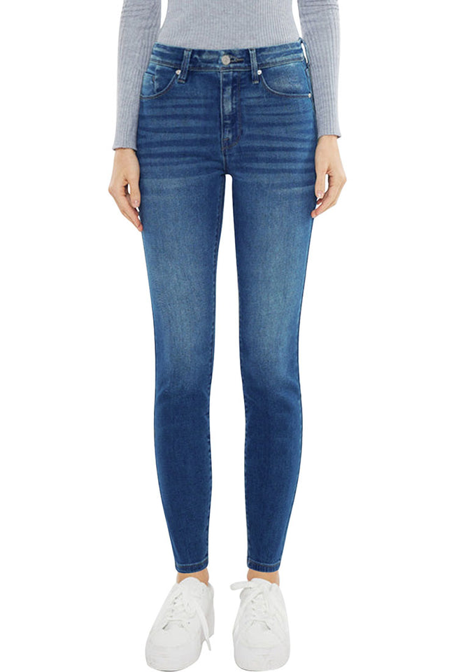 Go Gina High Waisted Skinny Jeans-Dark Blue | Impoze Style™