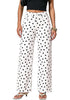LookbookStore Wide Leg Jeans for Women High Waisted Polka Dot Stretch Denim Pants | Polka Dot, 90s Baggy Straight, High Rise, 29.5 Inch Inseam, Stretchy Jean Pants, Classic 5 Pockets, Business Casual Outfits