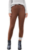 Women's High Waisted Cappuccino Skinny Fleece Lined Denim Jeans