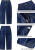 Nightfall Blue Women's Jeans Denim Relaxed Straight Ankle Length Barrel Cargo Pant