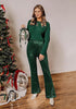 Women's High Shine Wide Leg Trousers Glitter Sequin Evening Pants Clubwear High Waist Glam