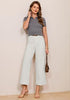 Women's High Waisted Wide Leg Cropped Denim Pants Rolled Cuff Casual Daily Wear Versatile Styling