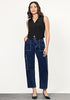 Nightfall Blue Women's Jeans Denim Relaxed Straight Ankle Length Barrel Cargo Pant