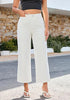 Women's High Waisted Wide Leg Cropped Denim Pants Rolled Cuff Casual Daily Wear Versatile Styling