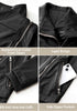 Black Women's Faux Leather Long Sleeve Motorcycle Biker Warm Jacket
