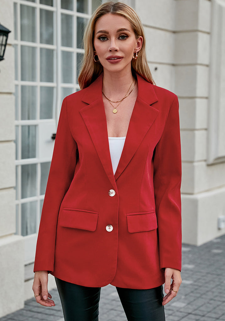 Tomato Women's Classic Twill Loose Fit Business Casual Blazer ...