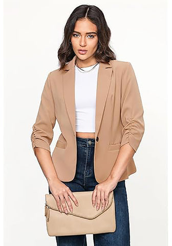 LookbookStore Blazers for Women Suit Jackets Dressy 3/4 Sleeve Blazer Business Casual Outfits for Work