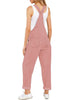 Tawny Orange Women's Casual Stretch Denim Bib Overalls Pants Pocketed Jeans Jumpsuits