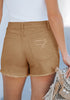 Bleached Sand Women's High Waisted Denim Distressed Jeans Shorts Frayed Raw Hem Ripped Shorts