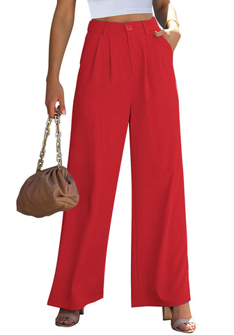 True Red Women's High Waisted Wide Leg Business Work Pants