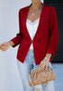 Haute Red Women's Brief 3/4 Sleeve Suit Blazer Open Front Cardigan Casual Jackets