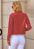 Luscious Red Women's Faux Leather Long Sleeve Motorcycle Biker Warm Jacket
