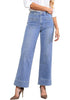 Lookbook Store  Women's All Season High Rise Wide Leg Jeans with Four Pockets Multi Occasion Wear