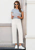 Women's Comfy High Waist Wide Leg Tailored Relaxed Fit Daily Wear Pants