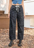 Women's Leopard Print Wide Leg Pants with Drawstring Elastic Waist Casual Loose Trousers for Summer Lounge & Vacation