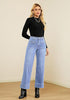 Lookbook Store  Women's All Season High Rise Wide Leg Jeans with Four Pockets Multi Occasion Wear