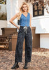 Women's Leopard Print Wide Leg Pants with Drawstring Elastic Waist Casual Loose Trousers for Summer Lounge & Vacation