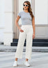 Women's Comfy High Waist Wide Leg Tailored Relaxed Fit Daily Wear Pants
