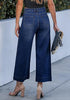 Women's High Waisted Wide Leg Cropped Denim Jeans Fashion Casual Jeans
