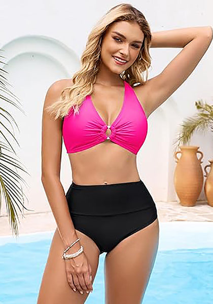 O-Ring Linked Bikini Tops for Women Beach Swimsuits Pool Party Bathing Suit