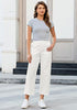 Women's Comfy High Waist Wide Leg Tailored Relaxed Fit Daily Wear Pants
