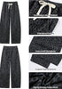 Women's Leopard Print Wide Leg Pants with Drawstring Elastic Waist Casual Loose Trousers for Summer Lounge & Vacation