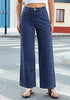 High Waisted Striped Wide Leg Jeans for Women Vintage Denim Loose Fit Casual Pants