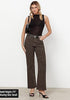 Leopard Mid-Waisted Stretchable Straight Leg Denim Jeans
