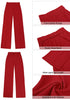 True Red Women's Stretch Business Casual High Waisted Work Office Wide Leg Trouser Pants