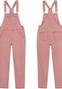 Tawny Orange Women's Casual Stretch Denim Bib Overalls Pants Pocketed Jeans Jumpsuits