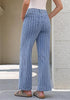 High Waisted Striped Wide Leg Jeans for Women Vintage Denim Loose Fit Casual Pants