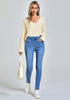 Cool Blue Women's High Waisted Fleece Lined Thermal Skinny Denim Pants