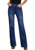 Indigo Skyblue Mid-Waisted Stretchable Straight Leg Denim Jeans