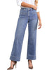 Lookbook Store  Women's All Season High Rise Wide Leg Jeans with Four Pockets Multi Occasion Wear