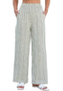Women’s Striped Wide Leg Pants Causal Elastic High Waist Full Length Trousers with Pockets