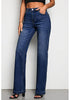 Indigo Skyblue Mid-Waisted Stretchable Straight Leg Denim Jeans